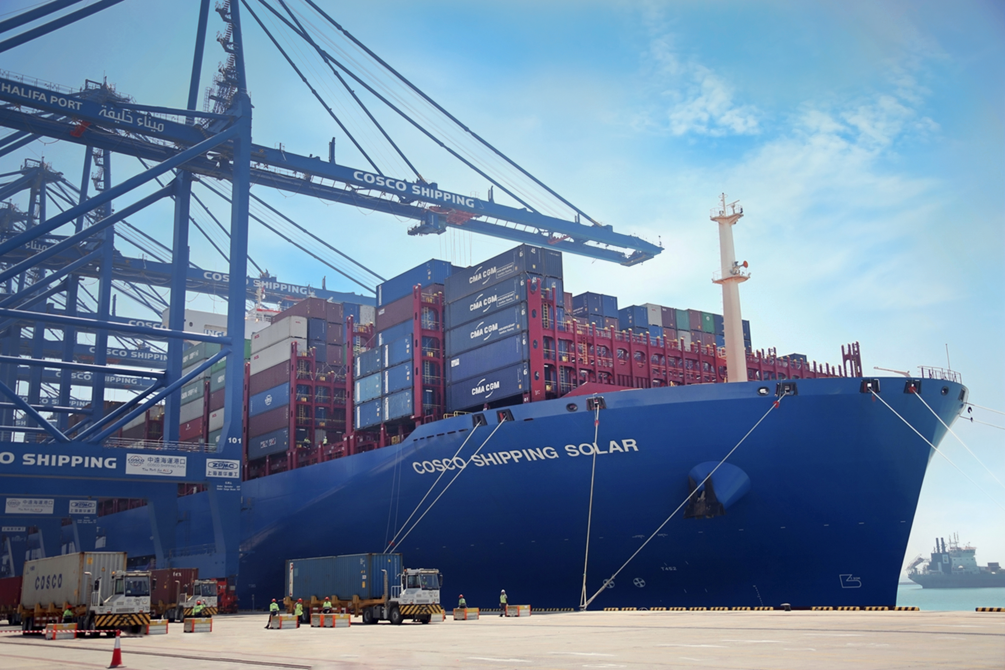 King Abdul Aziz Port receives largest container ship in Saudi history - Logistics Middle East