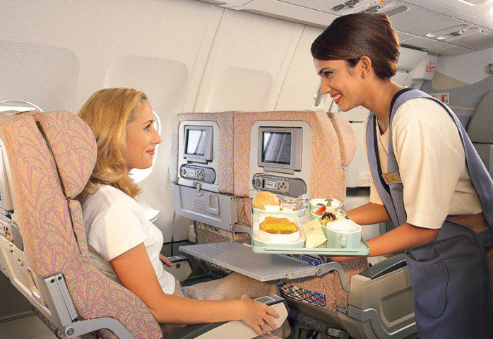 The punters seem to like the food on Emirates. The punters seem to like the food on Emirates.