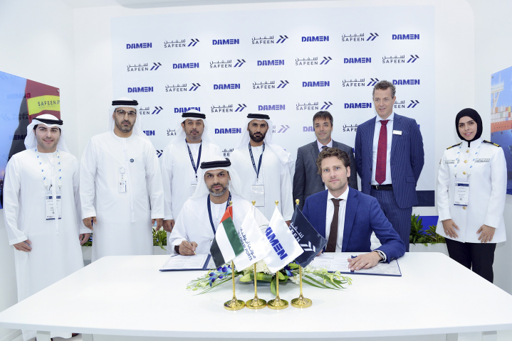 The new tug boats - with a bollard pull of 30 tonnes - will service both Musaffah and Zayed Ports and will be built by Sanmar Shipyards and Damen. The new tug boats - with a bollard pull of 30 tonnes - will service both Musaffah and Zayed Ports and will be built by Sanmar Shipyards and Damen.