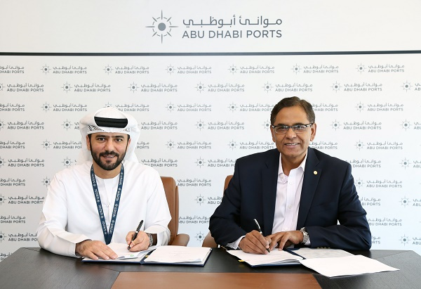 The new agreement was signed by Captain Mohamed Juma Al Shamisi, Chief Executive Officer of Abu Dhabi Ports and Iqbal Hamzah, Chief Executive Officer of Agthia Group at Abu Dhabi Ports headquarters. The new agreement was signed by Captain Mohamed Juma Al Shamisi, Chief Executive Officer of Abu Dhabi Ports and Iqbal Hamzah, Chief Executive Officer of Agthia Group at Abu Dhabi Ports headquarters.