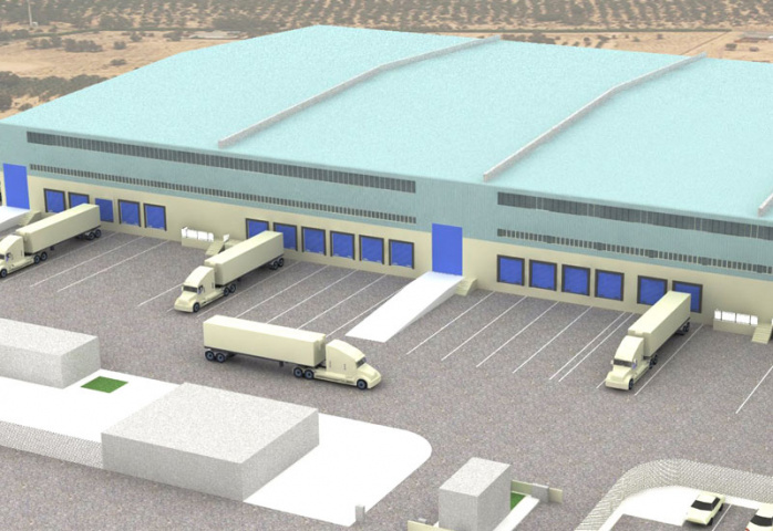 An artists impression of Kuehne & Nagel's new warehouse An artists impression of Kuehne & Nagel's new warehouse
