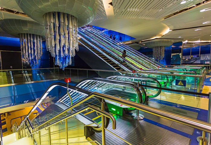 Bur Juman station in Dubai. Bur Juman station in Dubai.