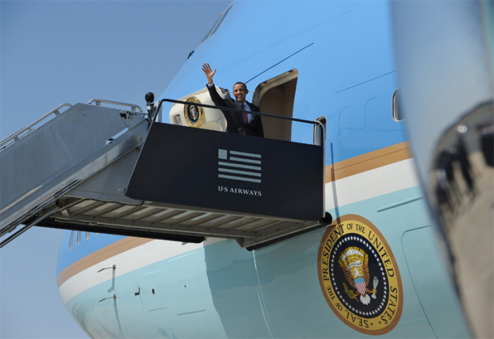 President Obama boards Air Force One at Charlotte Douglas International Airport (Jewel Samad/AFP/Getty Images). President Obama boards Air Force One at Charlotte Douglas International Airport (Jewel Samad/AFP/Getty Images).