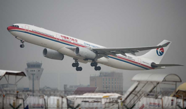 A China Eastern Airlines plane taking off at Shanghai's Hongqiao airport (JOHANNES EISELE/AFP/Getty Images). A China Eastern Airlines plane taking off at Shanghai's Hongqiao airport (JOHANNES EISELE/AFP/Getty Images).