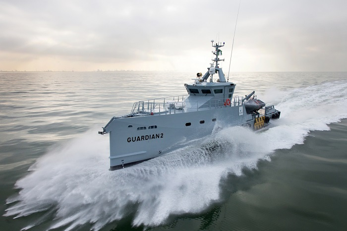 Homeland Integrated Offshore Services Limited (HIOSL) will take delivery of its second Damen Fast Crew Supplier 3307 Patrol just 18 months after a sister vessel entered service in the Nigerian offshore market.
Established in 2006, HIOSL serves the Nigerian oil and gas industry with a wide range of maritime, security and logistics services. The Lagos headquartered company has ambitious plans to become the leading marine logistics provider in the Nigerian offshore industry.
Currently undergoing sea trials in Singapore, Guardian 2 is expected to be directly employed when she arrives in Port Harcourt, Nigeria, in December. HIOSL will then have five patrol vessels in its fleet.
HIOSL Managing Director Louis Ekere, stresses: “We have had very positive experiences with our first Damen FCS 3307 Patrol – Guardian 1. She has been engaged since day one, working on behalf of the International Oil Companies.”
Guardian 1 has largely been carrying out security patrol services for the IOCs, working alongside the Nigerian Navy, as well as transferring crew and supplies. “Guardian 1 is definitely the best vessel in the field in terms of speed and intervention abilities. Furthermore, with her unique Damen Sea Axe hull, she has fantastic seakeeping ability and still provides efficient fuel economy, even in rough terrain.” (Guardian 1 was actually named “Best Offshore Patrol Boat” by Work Boat World in 2014.)
“We chose Damen again for a number of reasons, one of which is the reliability of the vessel. This patrol vessel is an excellent business model. She is robust, fast, with the required speed to intercept in critical situations. Our principals - the IOCs - have also been impressed. Damen’s speed of delivery was also another important factor. In addition, we are very pleased with the level of professionalism and after sales services at Damen.”
After sales support is provided by Damen’s new Service Hub, which was opened in Port Harcourt in early 2015. Martin Verstraaten, Damen Regional Service Manager Africa, says: “The decision to establish the Service Hub ensures local presence, quick response times, Field Service Engineers and a local Site Manager on the ground. This dynamic team has close contact with local repair facilities, cooperation with local suppliers and builds up a strong relationship with our customers.” BIG PICTURE: Damen delivers Guardian 2