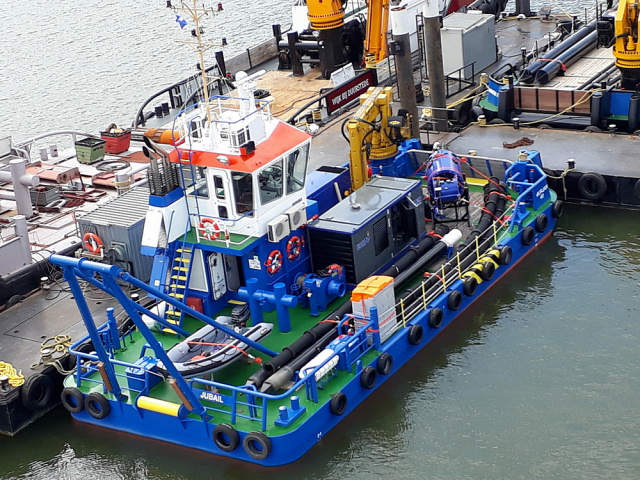 Damen has fitted the vessel out with a Damen DOP Submersible Dredge Pump 250. Damen has fitted the vessel out with a Damen DOP Submersible Dredge Pump 250.