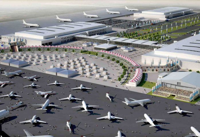 An artists impression of Dubai World Central's new infrastructure. An artists impression of Dubai World Central's new infrastructure.