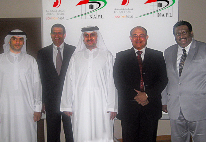 Shown in photo are (left to right) Shahab Al Jassmi, Senior Manager, Dubai Trade; David Phillips, NAFL Executive Board Member and CEO of Freight Syst Shown in photo are (left to right) Shahab Al Jassmi, Senior Manager, Dubai Trade; David Phillips, NAFL Executive Board Member and CEO of Freight Syst