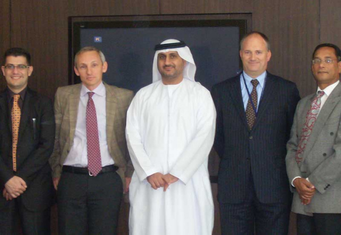 Dubai Trade's Mahmood Al Bastaki meets officials from AMI Middle East LLC. Dubai Trade's Mahmood Al Bastaki meets officials from AMI Middle East LLC.