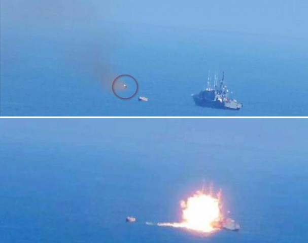 An Egyptian naval vessel was engulfed in flames following an attack by ISIS, but reports of casualties are conflicted. An Egyptian naval vessel was engulfed in flames following an attack by ISIS, but reports of casualties are conflicted.