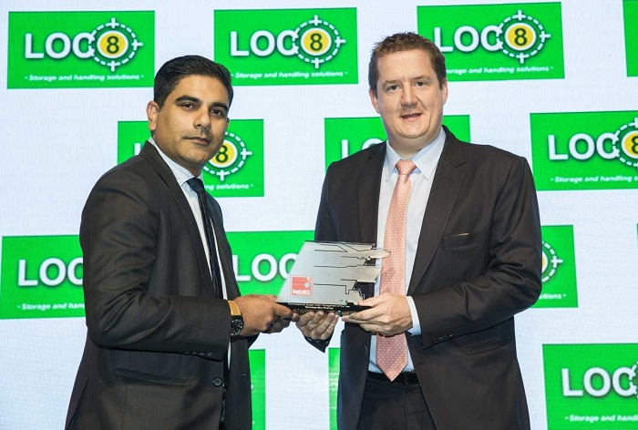 Julian Sutch, manager global sales pharma, Emirates SkyCargo collects award. Julian Sutch, manager global sales pharma, Emirates SkyCargo collects award.