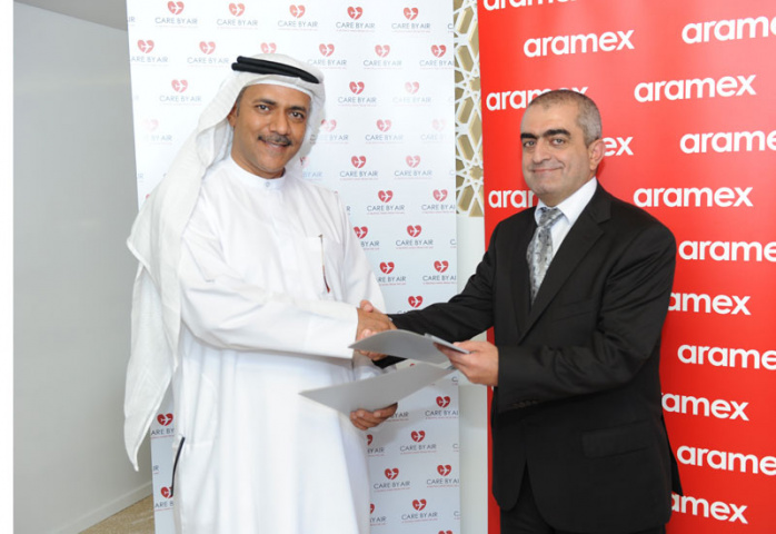 Fathi Hilal Buhazza, CEO of Maximus Air (left) together with Raji Hattar, Aramex' chief sustainability officer Fathi Hilal Buhazza, CEO of Maximus Air (left) together with Raji Hattar, Aramex' chief sustainability officer
