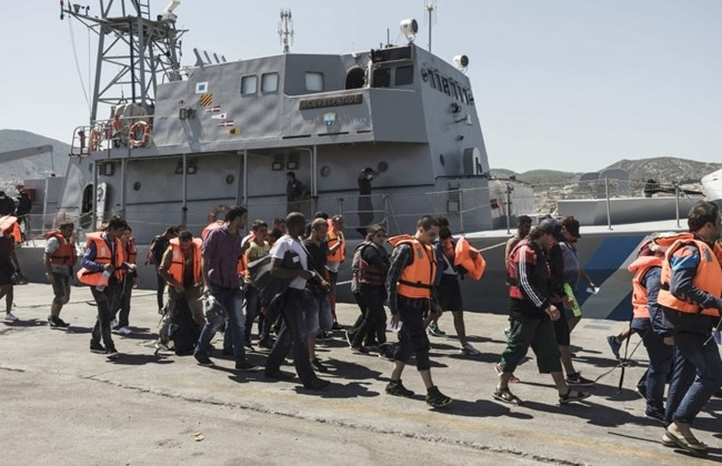 Middle Eastern crew of Libya bound cargo ship arrested off Greece after weapons stash found among cargo. Middle Eastern crew of Libya bound cargo ship arrested off Greece after weapons stash found among cargo.