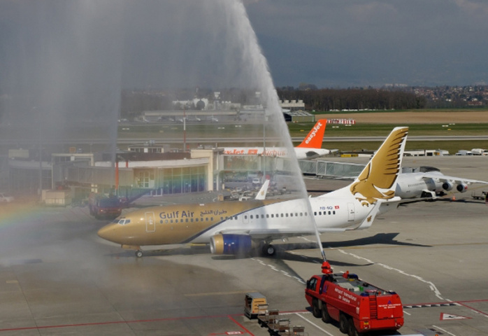 Gulf Air is welcomed to Geneva. Gulf Air is welcomed to Geneva.