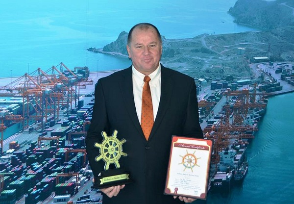 Gulftainer MD Peter Richards wins Golden Helm Excellence Award 2015 in the Trade and Export category. Gulftainer MD Peter Richards wins Golden Helm Excellence Award 2015 in the Trade and Export category.