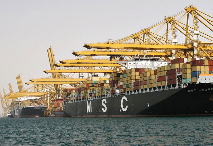 MSC Beatrice and MSC Lauren together at Jebel Ali Port. MSC Beatrice and MSC Lauren together at Jebel Ali Port.