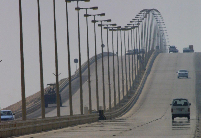 The King Fahd Causeway, which links Bahrain to Saudi Arabia, pictured in 2017, before major renovations. The King Fahd Causeway, which links Bahrain to Saudi Arabia, pictured in 2017, before major renovations.