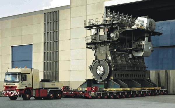 The largest marine engine is produced by Wartsila The largest marine engine is produced by Wartsila