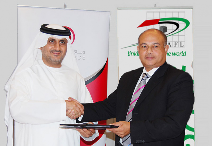 Agreement signatories Mahmood Al Bastaki, director, Dubai Trade and Ashok Thomas, secretary-general of the NAFL. Agreement signatories Mahmood Al Bastaki, director, Dubai Trade and Ashok Thomas, secretary-general of the NAFL.