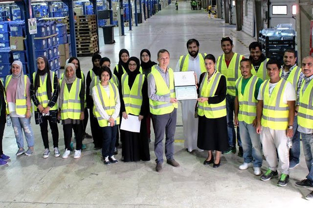M.H. Alshaya’s Mina Abdullah Warehouse has played host to a group of Mechanical Engineering students from Kuwait University. M.H. Alshaya’s Mina Abdullah Warehouse has played host to a group of Mechanical Engineering students from Kuwait University.