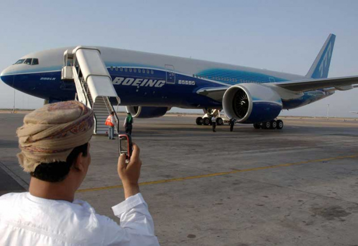 An Omani man takes a picture of the Boeing777 worldliner at Muscat International Airport (MOHAMMED MAHJOUB/AFP/Getty Images) An Omani man takes a picture of the Boeing777 worldliner at Muscat International Airport (MOHAMMED MAHJOUB/AFP/Getty Images)
