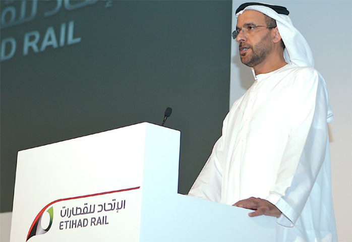 Nasser Al Sowaidi says Etihad Rail will further grow the UAE as a logistics hub. Nasser Al Sowaidi says Etihad Rail will further grow the UAE as a logistics hub.