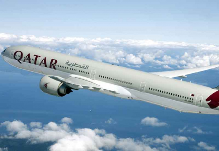 A bird hit the Qatar Airwats flight as it was about to take off. A bird hit the Qatar Airwats flight as it was about to take off.