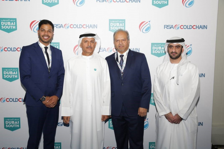 Photo from left to right: Abhishek Shah, Co-founder and CEO, RSA Logistics; H.E. Khalifa Al Zaffin, Executive Chairman, Dubai Aviation City Corporation and Dubai South; Ajay Shah, Co-founder and Chairman, RSA Logistics; Ahmed Al Ansari, Acting CEO, Dubai South. Photo from left to right: Abhishek Shah, Co-founder and CEO, RSA Logistics; H.E. Khalifa Al Zaffin, Executive Chairman, Dubai Aviation City Corporation and Dubai South; Ajay Shah, Co-founder and Chairman, RSA Logistics; Ahmed Al Ansari, Acting CEO, Dubai South.