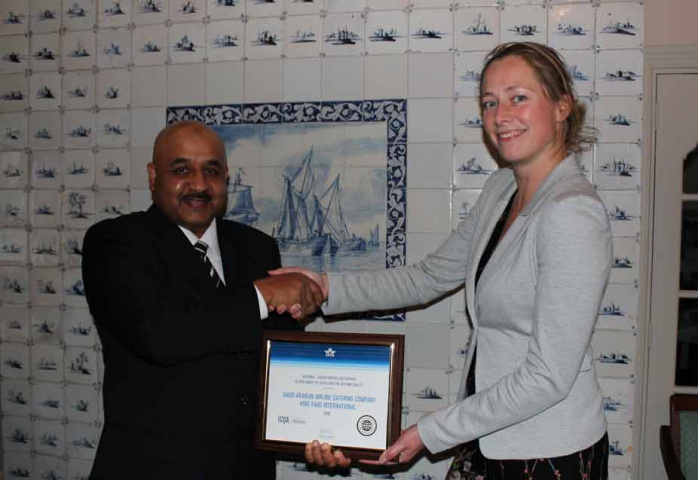 Khalid S. Sheshah, chief catering, SAAC, Dammam was presented with the Golden Award Khalid S. Sheshah, chief catering, SAAC, Dammam was presented with the Golden Award