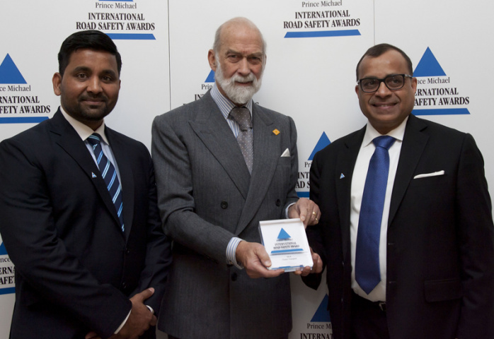 (L-R) Tristar GM for HSEQ &Sustainability Muhammad Akber, Tristar Group CEO Eugene Mayne and HRH Prince Michael of Kent, the Patron of the Commission (L-R) Tristar GM for HSEQ &Sustainability Muhammad Akber, Tristar Group CEO Eugene Mayne and HRH Prince Michael of Kent, the Patron of the Commission