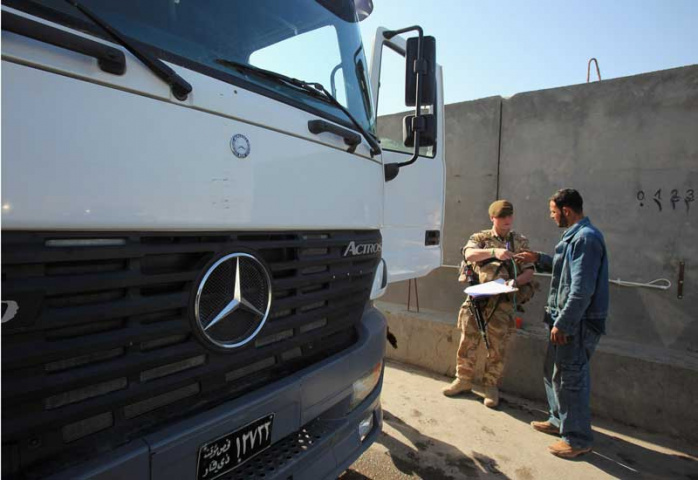 KGL TC provides logistical mission support to military forces operating in Iraq. Courtesy of AFP/Getty. KGL TC provides logistical mission support to military forces operating in Iraq. Courtesy of AFP/Getty.