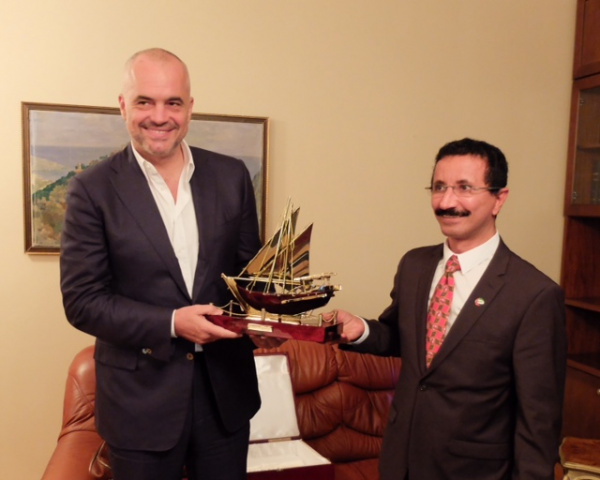 DP World Chairman HE Sultan Ahmed Bin Sulayem and the Albanian Prime Minister HE Edi Rama during their meeting in Tirana, Albania. DP World Chairman HE Sultan Ahmed Bin Sulayem and the Albanian Prime Minister HE Edi Rama during their meeting in Tirana, Albania.