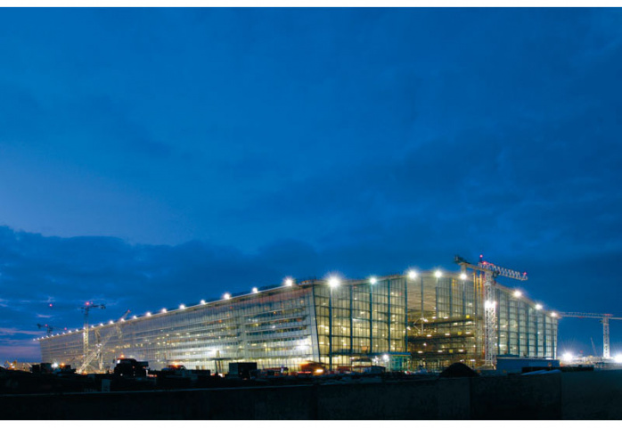 WARM GLOW: The terminal?s developers have installed pipes that transfer hot air from an existing power plant. WARM GLOW: The terminal?s developers have installed pipes that transfer hot air from an existing power plant.