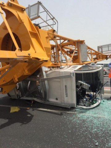 A British man was killed outside Doha Port when a shipping container fell from a truck onto his car. A British man was killed outside Doha Port when a shipping container fell from a truck onto his car.