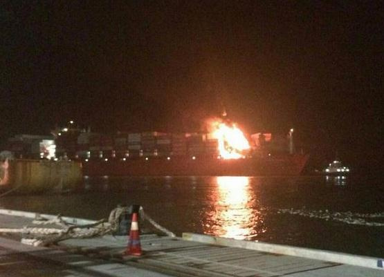 United Arab Shipping Company's 13,500 teu, 2012 built UASC Alula has suffered damage following a container blaze in the Hamburg. (Illustrative purpose United Arab Shipping Company's 13,500 teu, 2012 built UASC Alula has suffered damage following a container blaze in the Hamburg. (Illustrative purpose