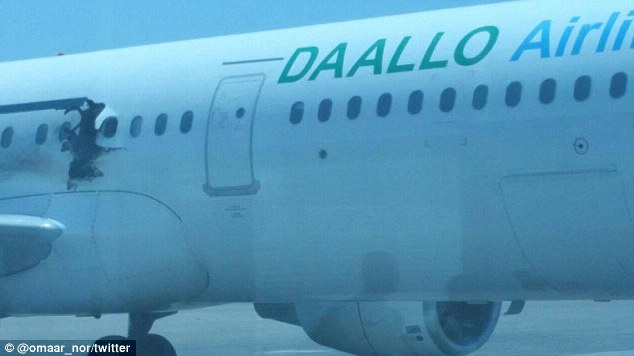 The Daallo Airlines A320 was forced to make an emergency landing in Mogadishu following the incident last week. The Daallo Airlines A320 was forced to make an emergency landing in Mogadishu following the incident last week.