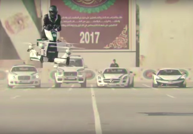The hoverbike concept, developed by Russian company Hoversurf, was unveiled at Dubais GITEX Technology Week. The hoverbike concept, developed by Russian company Hoversurf, was unveiled at Dubais GITEX Technology Week.
