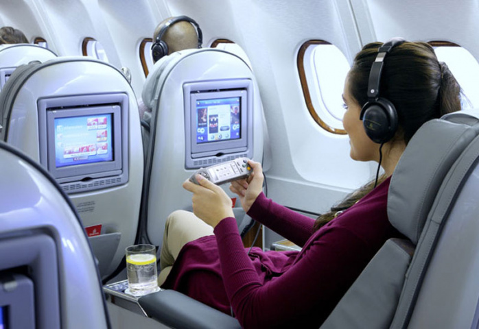 Business Class aboard an Emirates' A330-200, one of the aircraft serving St Petersburg Business Class aboard an Emirates' A330-200, one of the aircraft serving St Petersburg