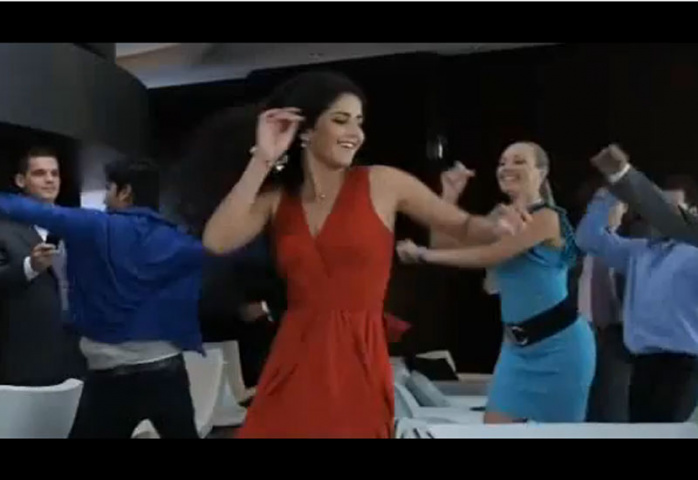 Katrina does her moves in this video for Etihad. Katrina does her moves in this video for Etihad.