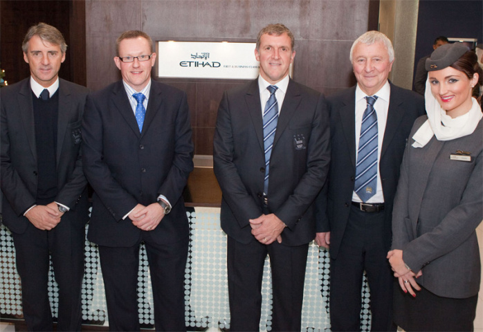 Man City management at the new lounge. Man City management at the new lounge.