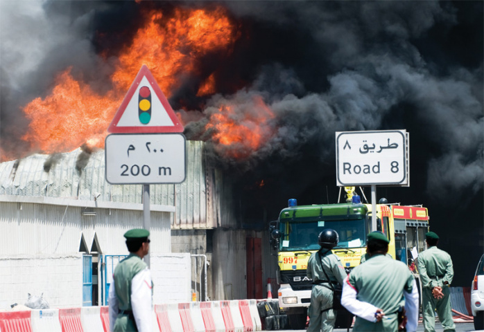 Four men have been injured, two of them severely, after a warehouse explosion in Al Quoz (Picture illustrative). Four men have been injured, two of them severely, after a warehouse explosion in Al Quoz (Picture illustrative).