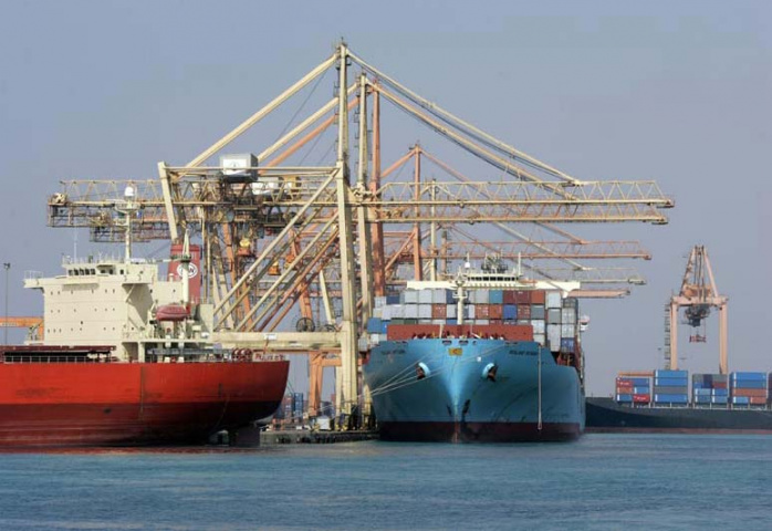 A container ship is unloaded at Jeddah Islamic Port, scene of heavy congestion in the last month or so. A container ship is unloaded at Jeddah Islamic Port, scene of heavy congestion in the last month or so.