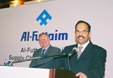 Sebastian Thomas, logistics manager of Al-Futtaim retail division, announces award winners. Sebastian Thomas, logistics manager of Al-Futtaim retail division, announces award winners.
