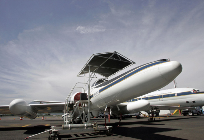 An ER-2 plane sits at Juan Santamaria International Airport (Mayela Lopez/AFP/Getty Images). An ER-2 plane sits at Juan Santamaria International Airport (Mayela Lopez/AFP/Getty Images).