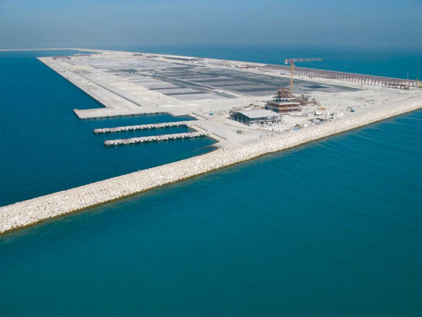 WORK IN PROGRESS: The development of Bahrain?s Khalifa Bin Salman Port will be completed soon and operations at the port, which is billed as a transhi WORK IN PROGRESS: The development of Bahrain?s Khalifa Bin Salman Port will be completed soon and operations at the port, which is billed as a transhi