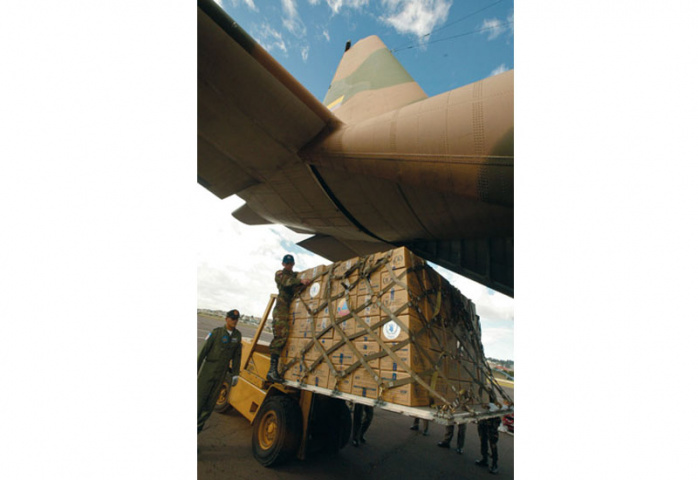 HELPING HAND: The World Food Programme provides medication and produce to war-torn and disaster-struck areas. HELPING HAND: The World Food Programme provides medication and produce to war-torn and disaster-struck areas.