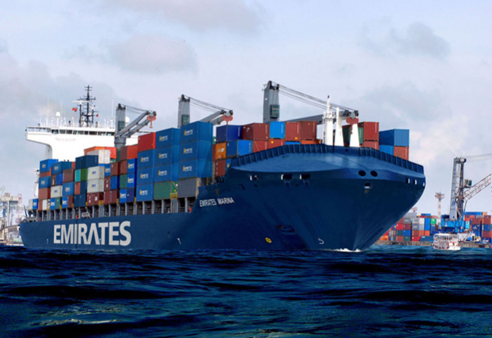 Emirates Shipping Line is operating the new service with three other carriers Emirates Shipping Line is operating the new service with three other carriers