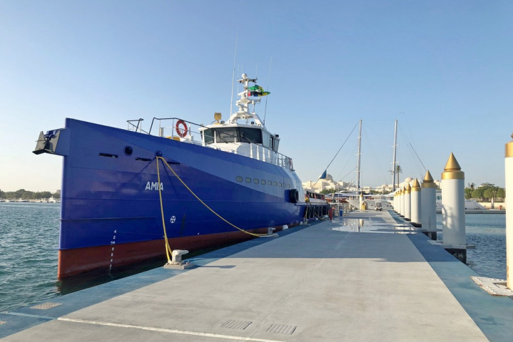 The vessel is fitted with seating for 90 personnel, has a top speed of 25 knots and a range of 1,200 nautical miles. The vessel is fitted with seating for 90 personnel, has a top speed of 25 knots and a range of 1,200 nautical miles.