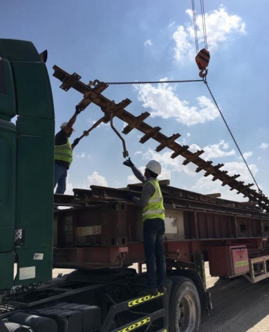 The cargo was located at two separate project sites in the UAE and was shipped in two lots - the first on 8 x 40' platforms and 2 x 40'HC and the second on 6 x 40' platforms, a 40'OT and a 40'HC. The cargo was located at two separate project sites in the UAE and was shipped in two lots - the first on 8 x 40' platforms and 2 x 40'HC and the second on 6 x 40' platforms, a 40'OT and a 40'HC.