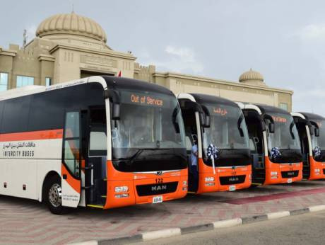 The UAEs first smart public transport buses join the SRTAs intercity fleet and will be deployed on various routes to the six other Emirates. The UAEs first smart public transport buses join the SRTAs intercity fleet and will be deployed on various routes to the six other Emirates.